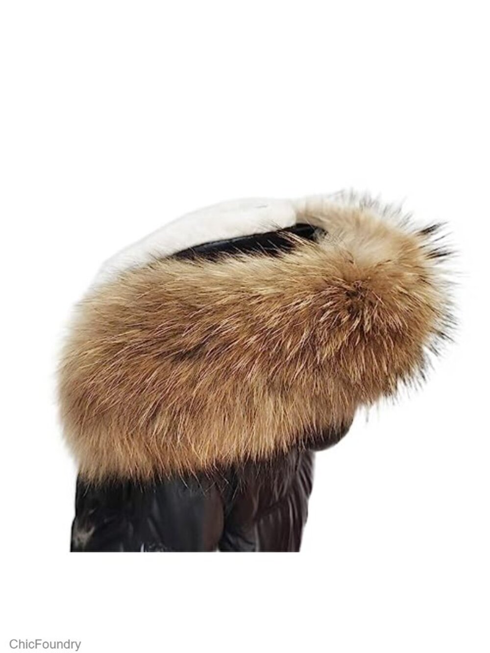 Real Raccoon Fur Collar Scarf Warm Hairs Hood Unisex Winter Cold Weather